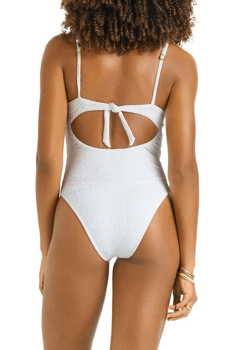 Ada Metallic Underwire One-Piece Swimsuit, Alternate, color, WHITE