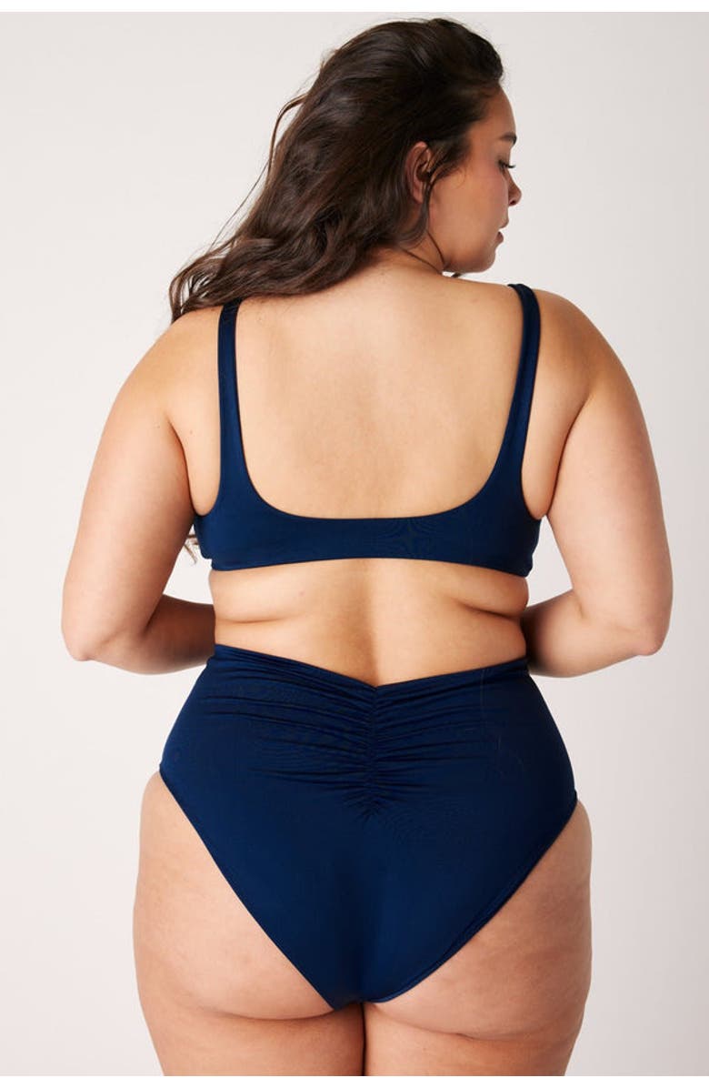 LONDRE BODYWEAR The Plunge Scoop Top, Alternate, color, Soft Navy