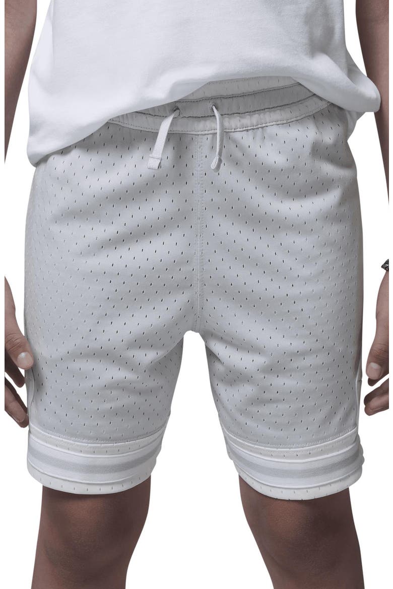 Kids' Dri-FIT Sport Diamond Mesh Basketball Shorts, Alternate, color, PURE PLATINUM