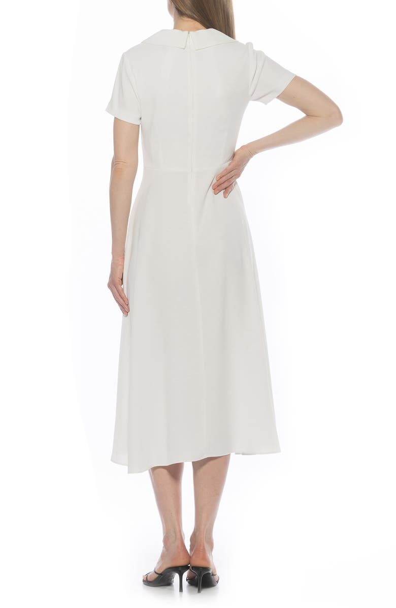 Alexia Admor Jackie Asymmetric Collared Dress, Alternate, color, Ivory