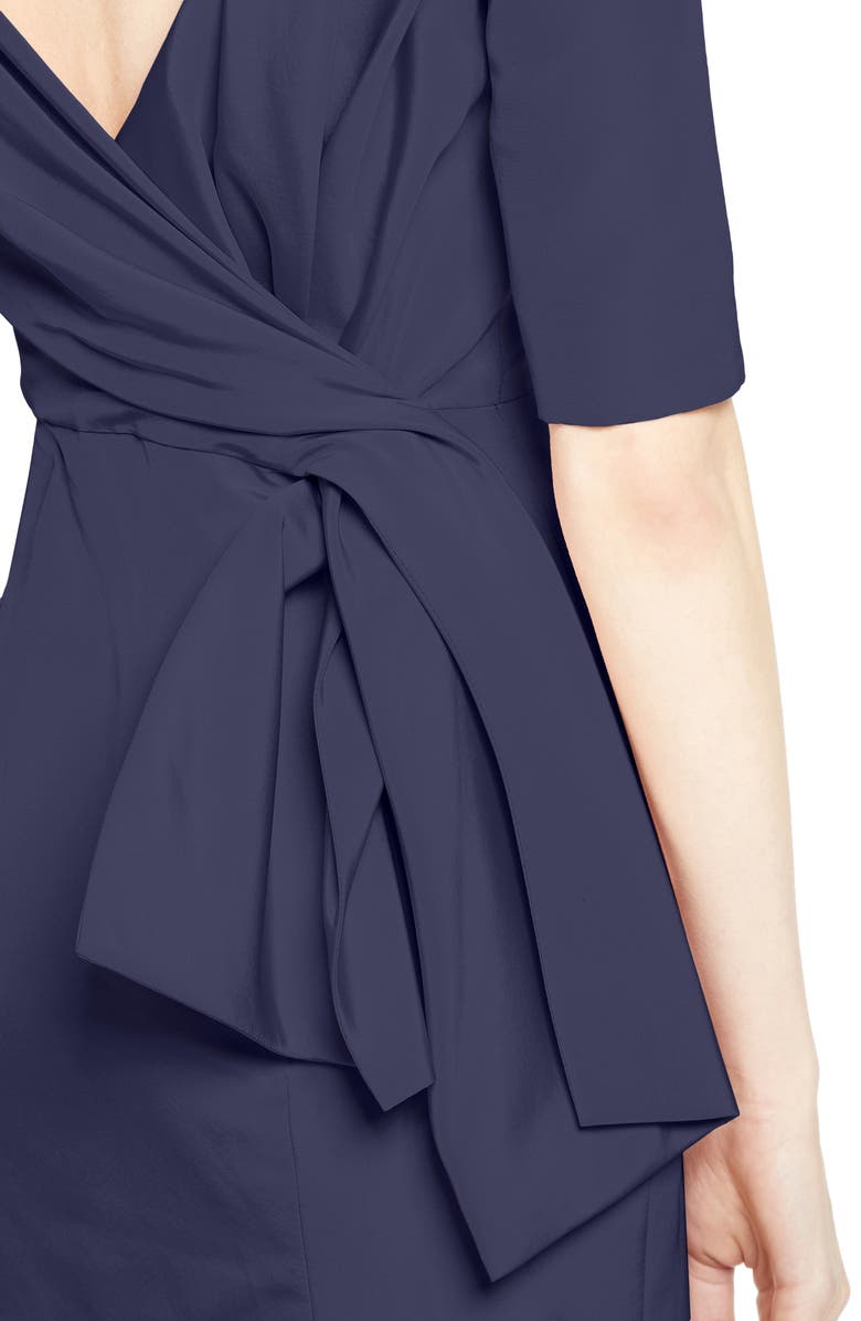 Carolina Herrera Draped V-Back Gown, Alternate, color, 