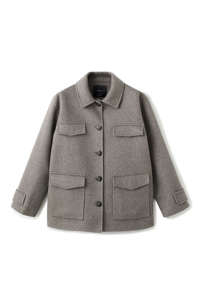 Wool Blend Jacket, Main, color, MEDIUM BROWN