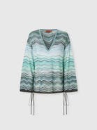 Missoni Oversized Blouse In Viscose Chevron Lamé With Sequins