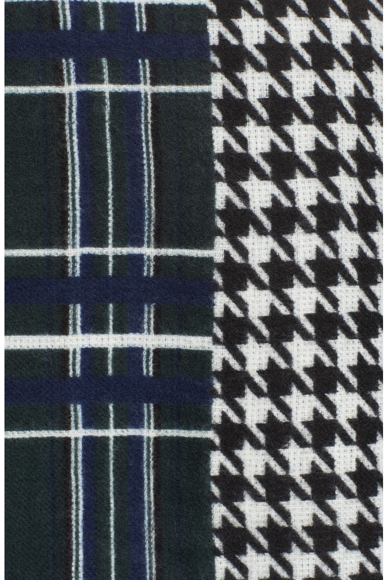 Remix Brushed Plaid Wrap, Alternate, color, GREEN COMBO