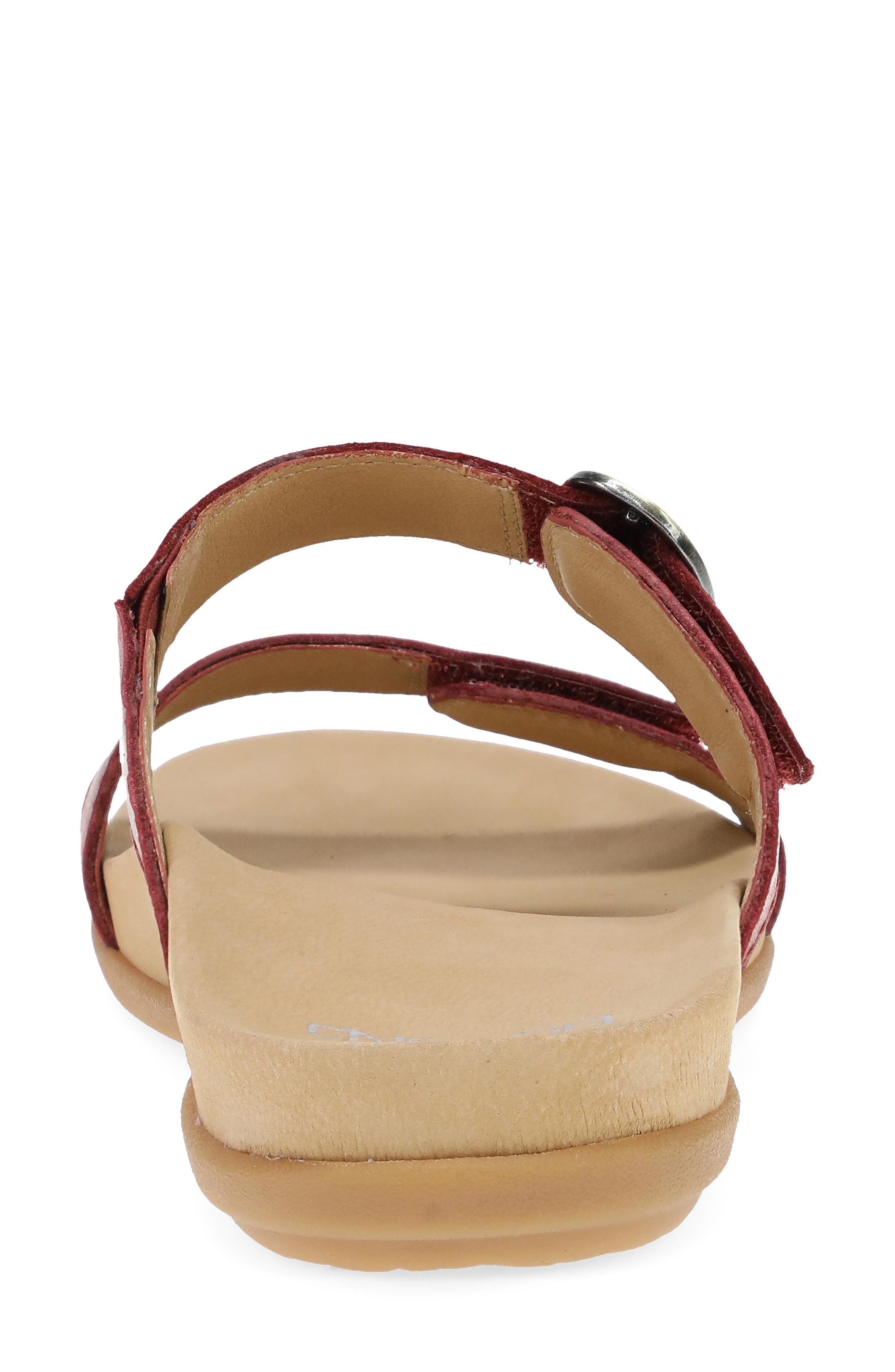 Justine Slide Sandal, Alternate, color, CAYENNE CALF