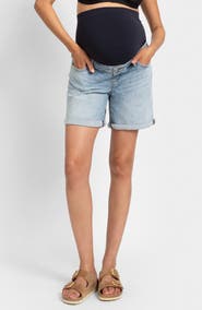 Seraphine Over the Bump Denim Maternity Shorts