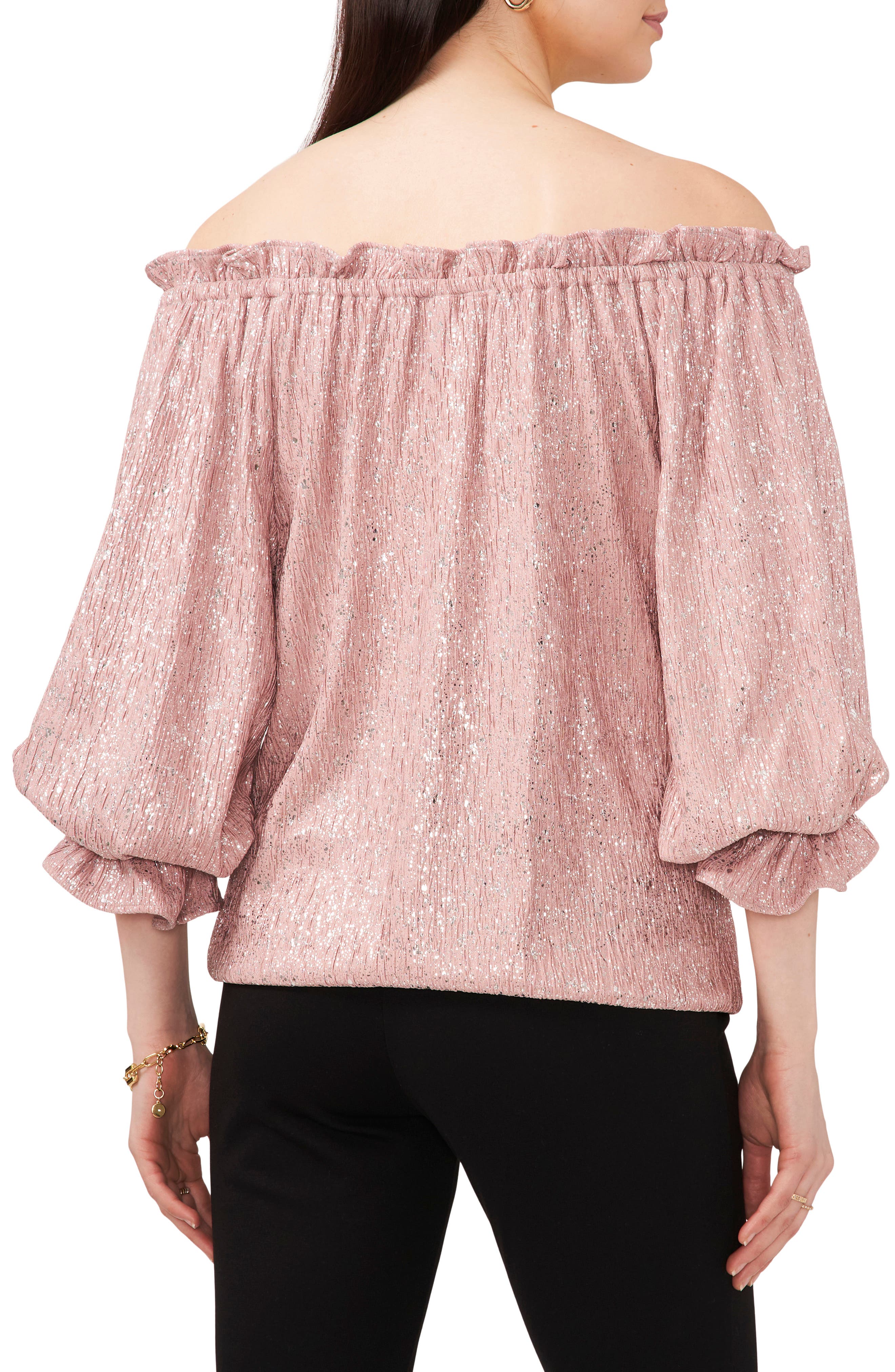 Metallic Off the Shoulder Blouse - image 2
