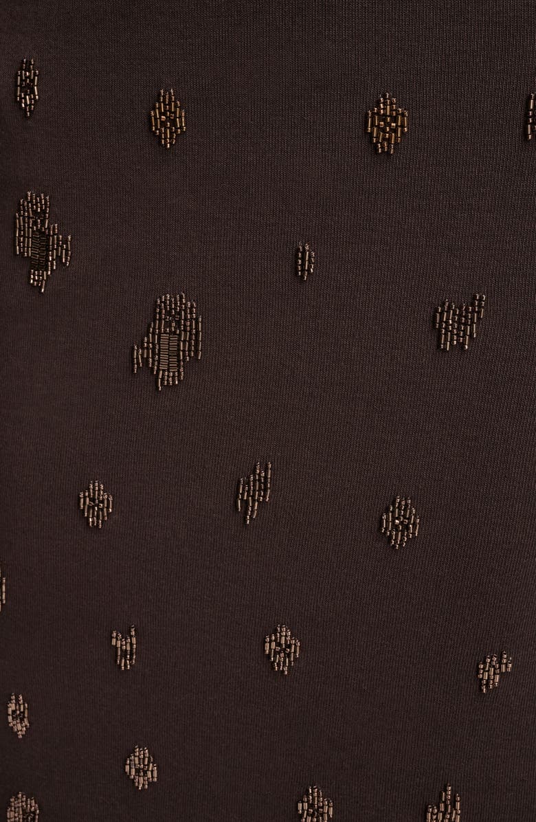 Donna Karan New York Embroidered Bead Pencil Skirt, Alternate, color, Chocolate Plum