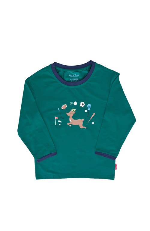 Bits & Bows Kids'  Reindeer Games Long Sleeve T-shirt In Gray