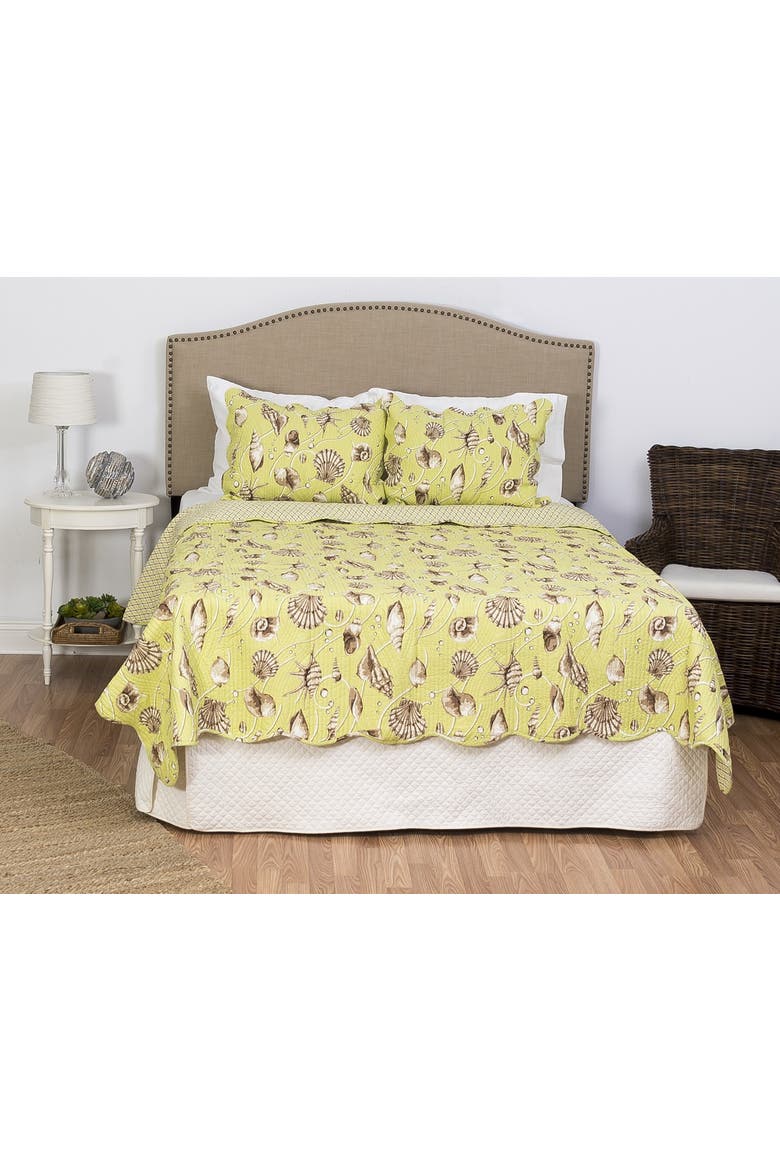 Shells Quilt Collection, Alternate, color, Green