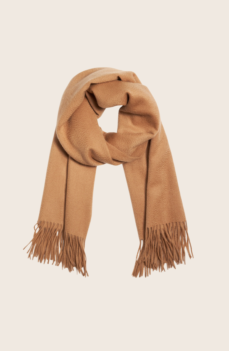 Italic Cleo Cashmere Scarf, Alternate, color, Camel