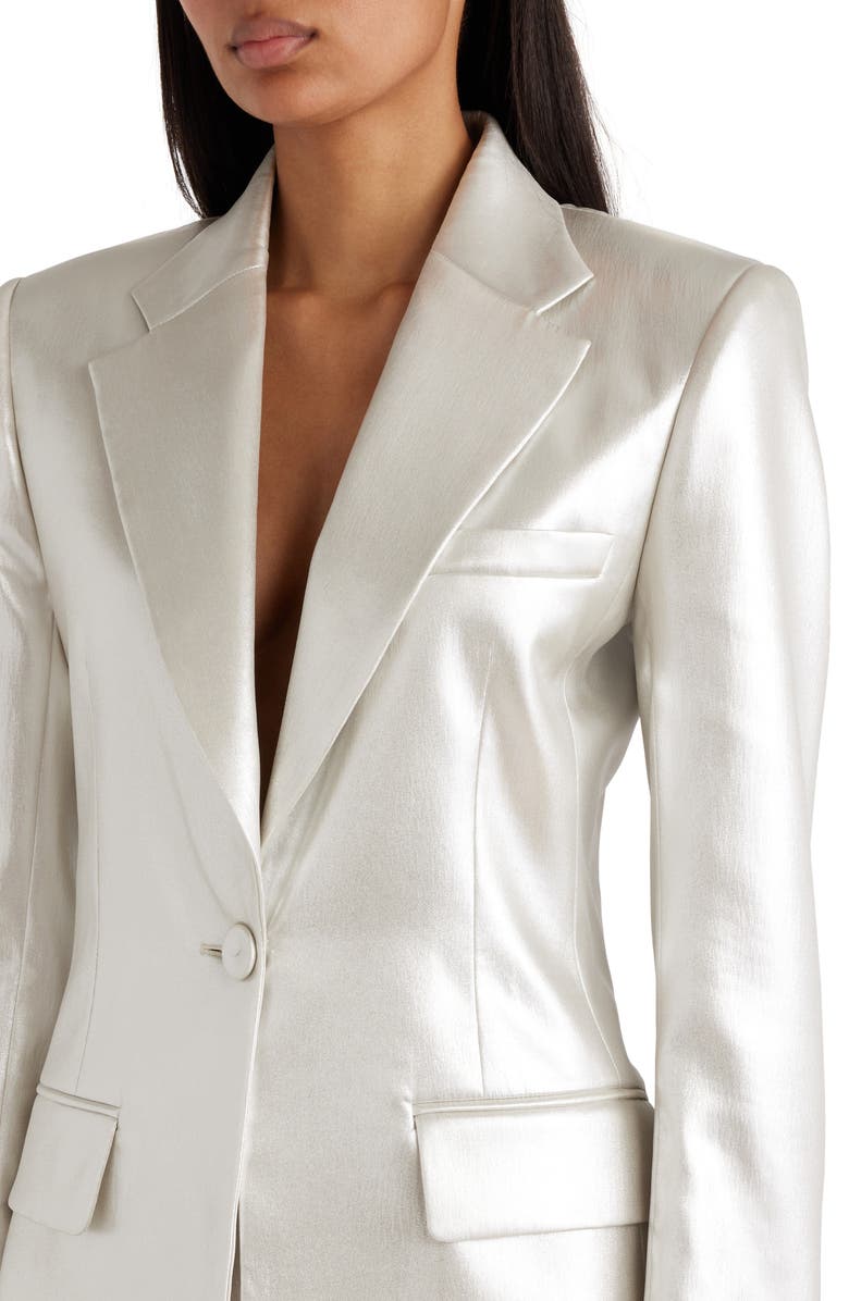 Chloé Silk Lamé Blazer, Alternate, color, 