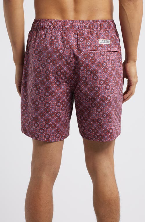 Fair Harbor The Bayberry Swim Trunks In Coral Sand Dollars