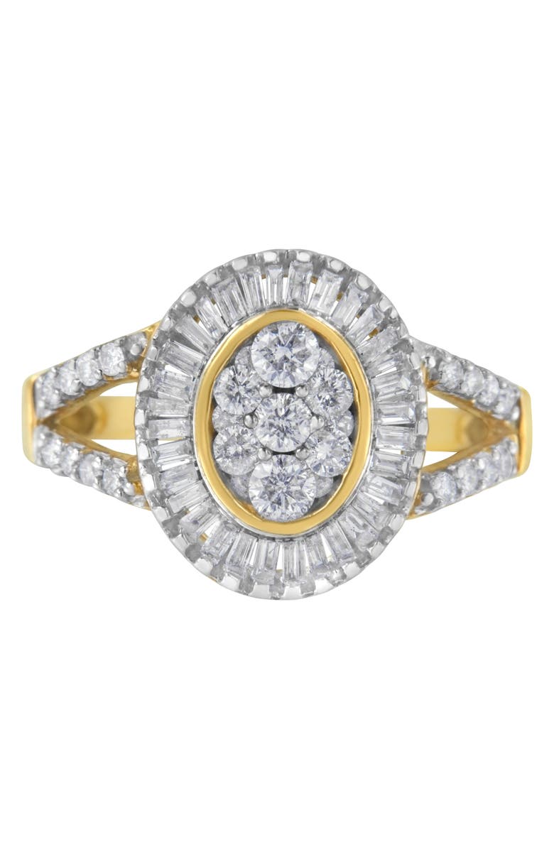 Haus of Brilliance 10kt Yellow Gold 1.0 Cttw Diamond Cocktail Ring, Main, color, Yellow