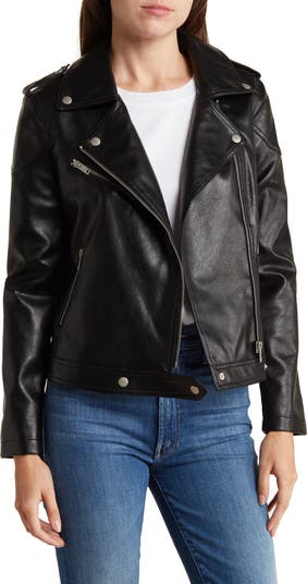 Veste Moto Nanette Lepore Simili Cuir Brodée Fleurs - Taille S - Neuf Avec étiquettes