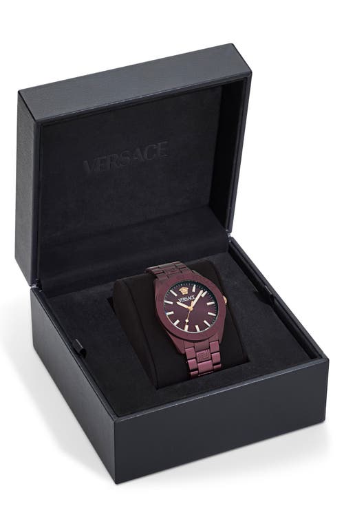 Versace Dome 42mm In Burgundy