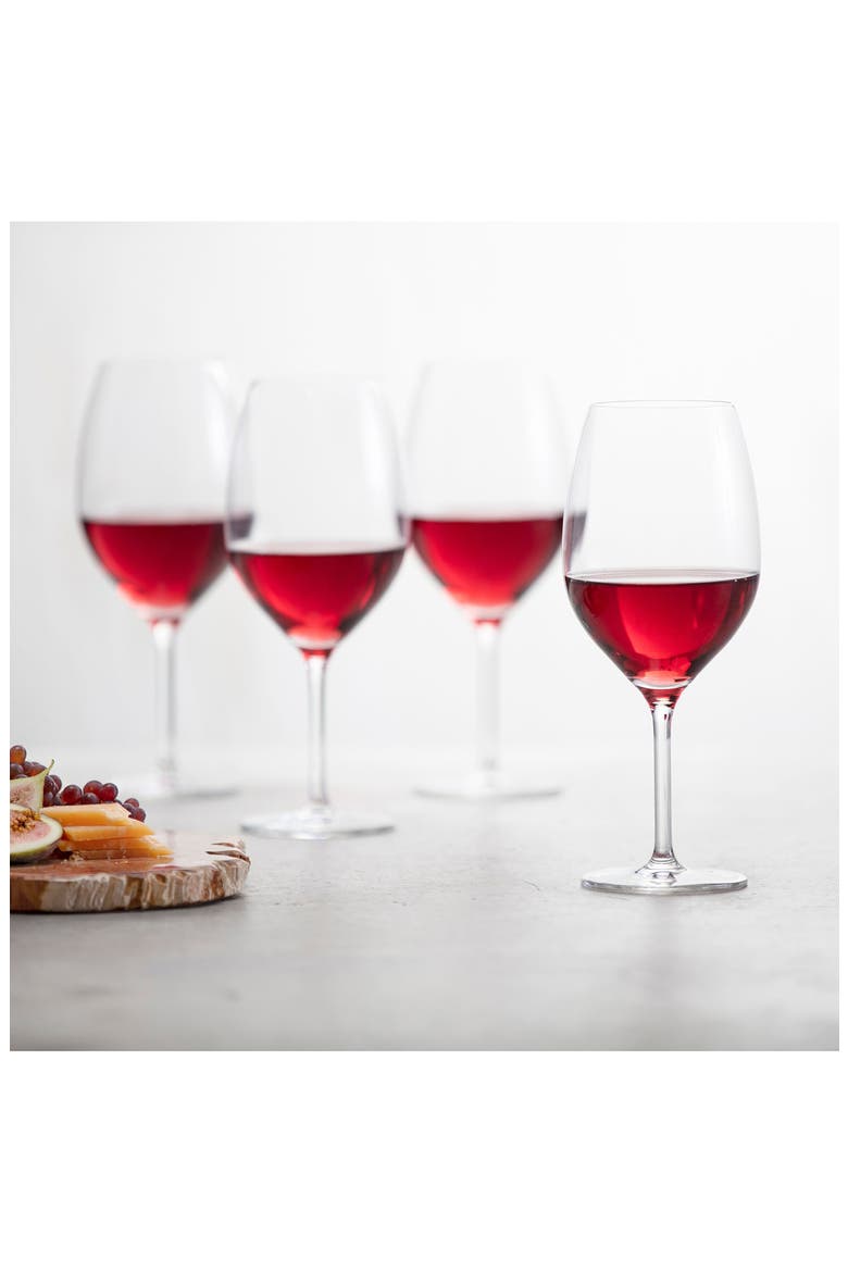 Banquet Set of 6 Bordeaux Red Wine Glasses, Alternate, color, CLEAR