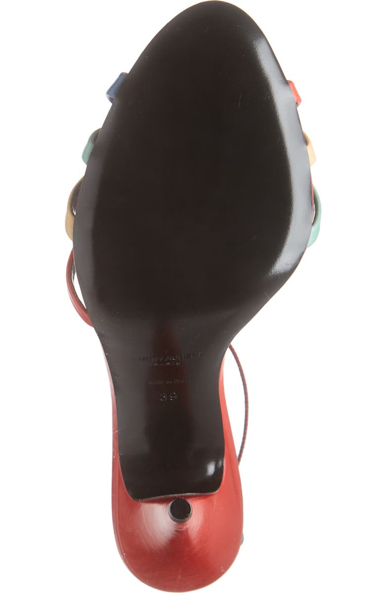 Saint Laurent Kristen Rainbow Ankle Strap Sandal, Alternate, color,