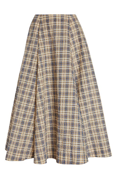Kennedy Plaid Seersucker Skirt