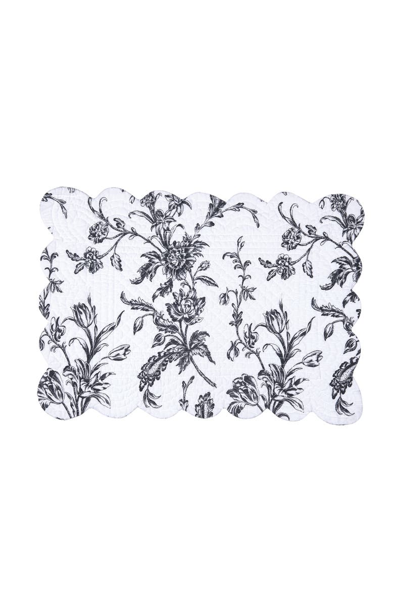 C&F Home Bleighton Black Placemats Set of 6, 13" x 19", Alternate, color, 