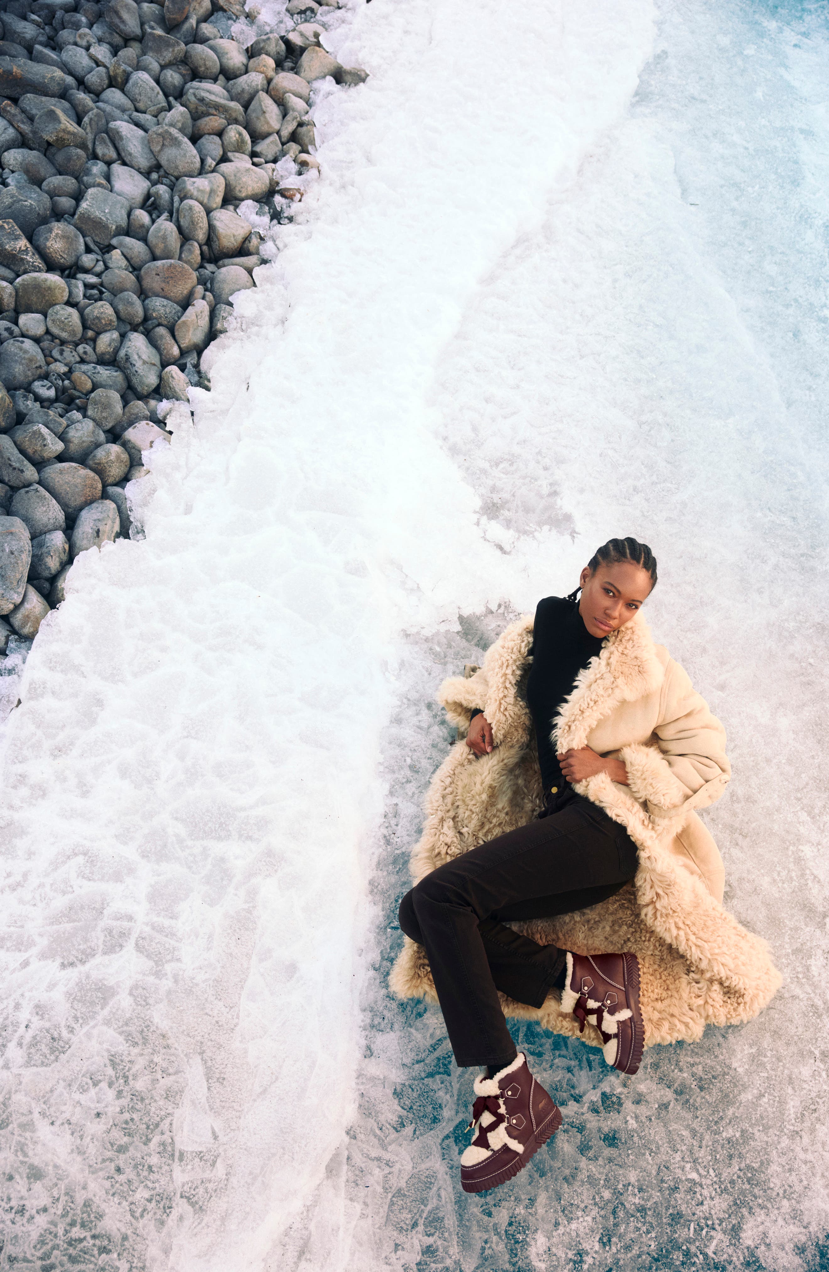 Ona Ave Alpine LX Genuine Shearling Waterproof Boot, Alternate, color, RED LODGE/ SNOW