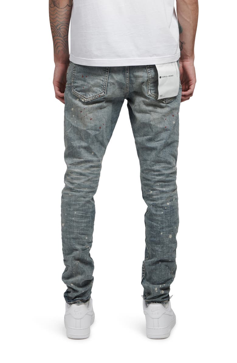 PURPLE Paint Splatter Slim Jeans