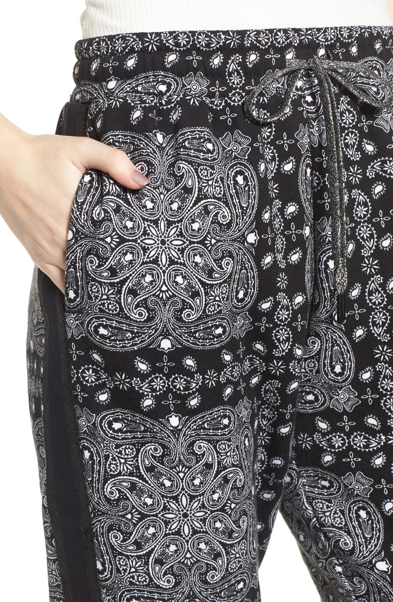 Converse x Miley Cyrus Bandana Print Joggers, Alternate, color, 