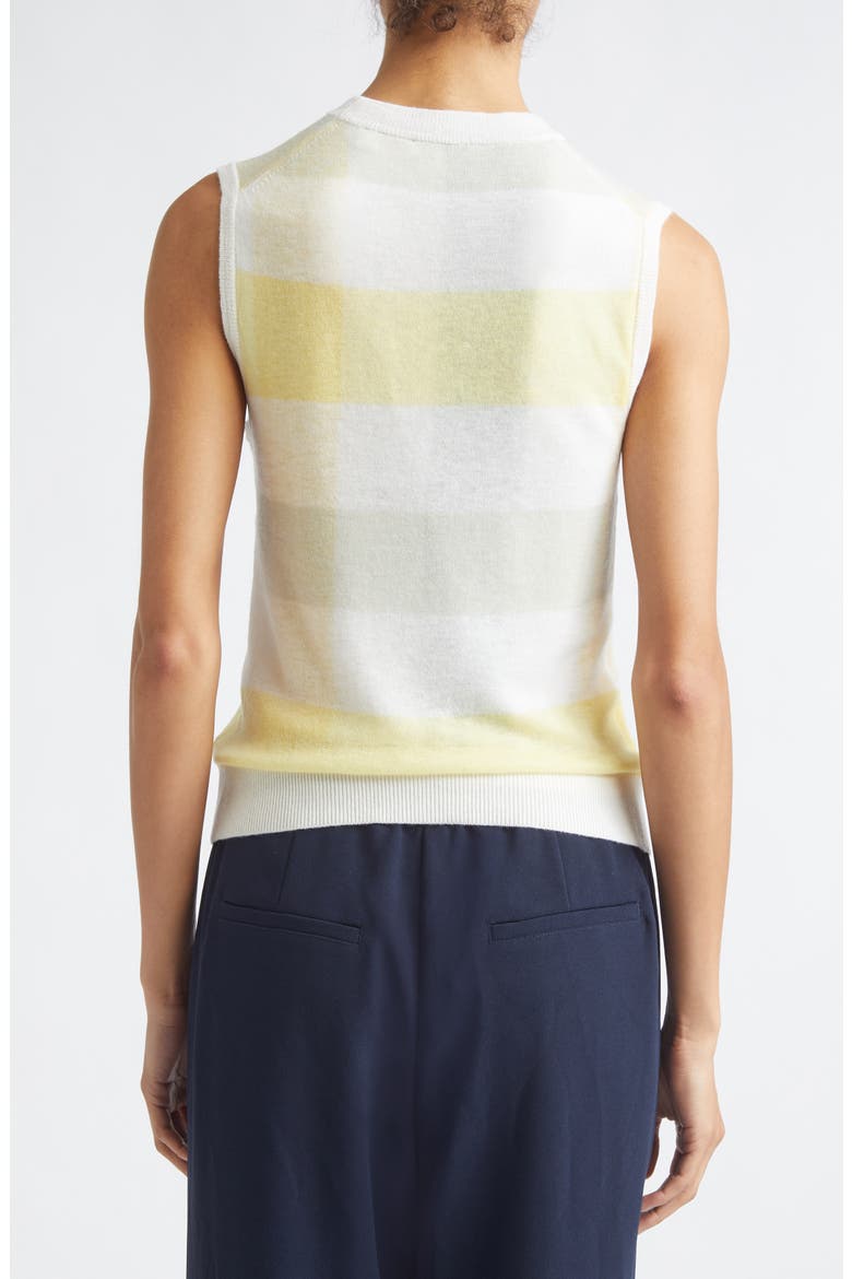 Plaid Wool Sweater Vest, Alternate, color, DANDELION COMBO