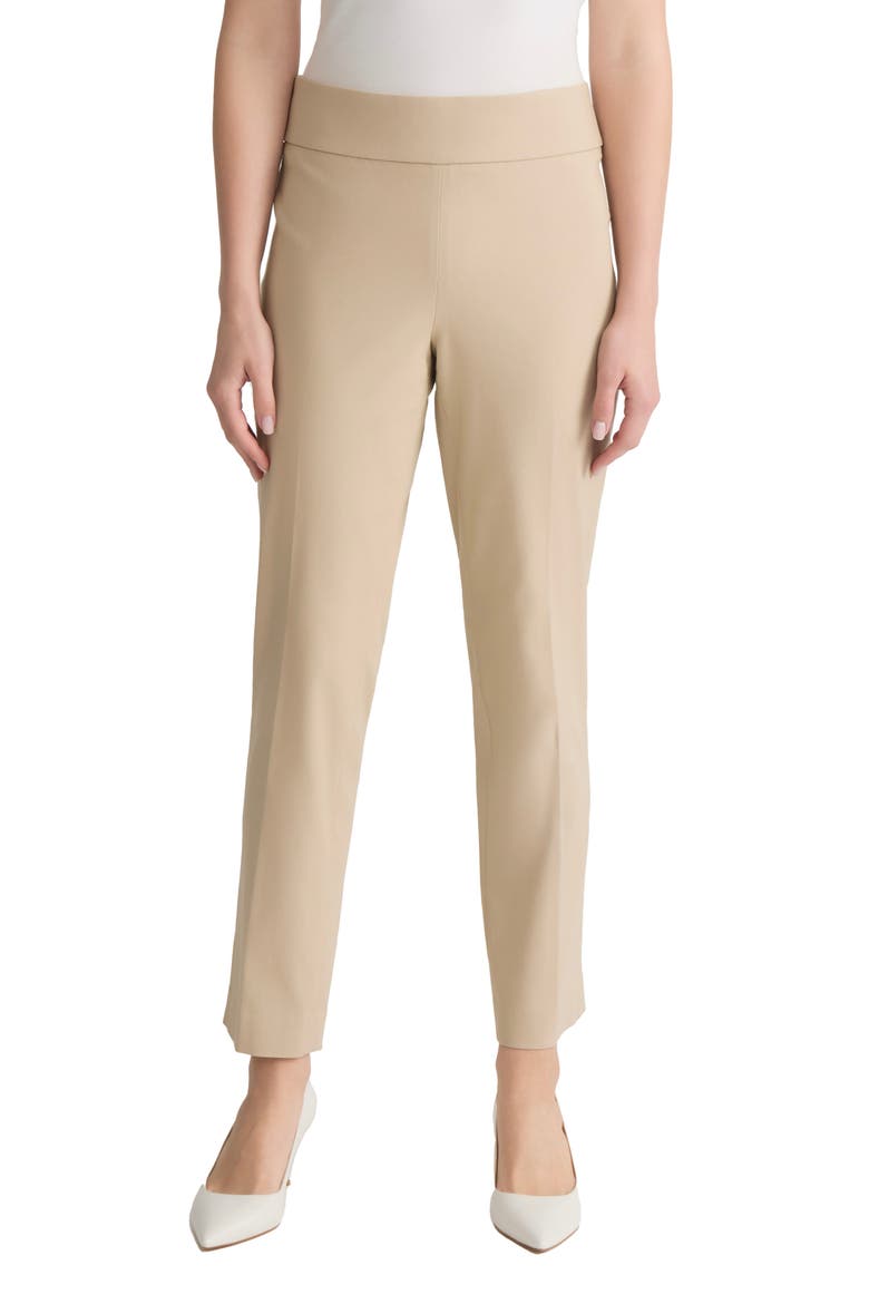 Pull-On Straight Leg Ankle Pants, Main, color, NATURAL STONE