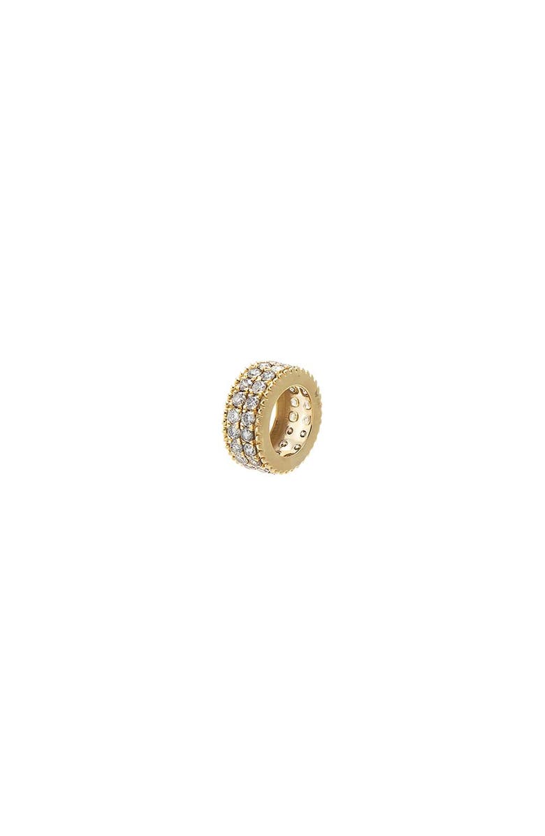 BY ADINA EDEN Diamond Double Row Faceted Rondelle Charm 14K, Main, color, 14K Gold
