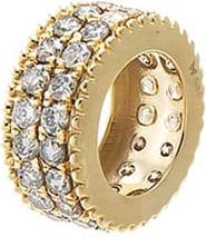 BY ADINA EDEN Diamond Double Row Faceted Rondelle Charm 14K