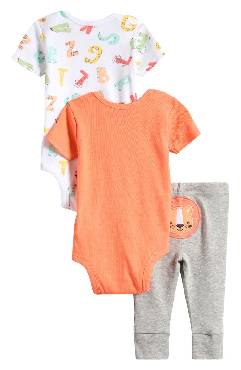 KOALA BABY 3-Piece Bodysuit & Leggings Set, Alternate, color, Fresh Salmon