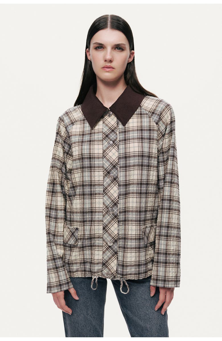 Nocturne Checked Contrast Collar Jacket, Alternate, color, Multi-Colored