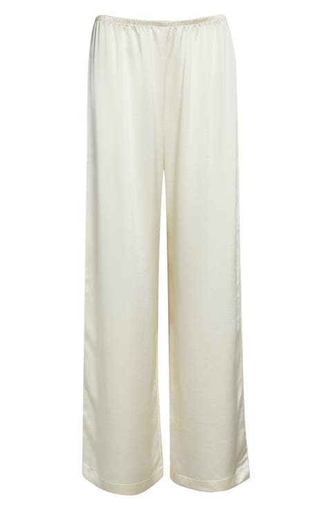 Barb Wide Leg Satin Pants