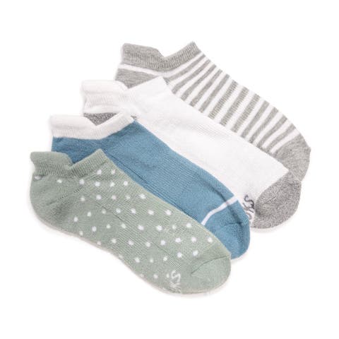 Women's Dream Step Sporty Low Cut Ankle Socks, 4 Pair Pack