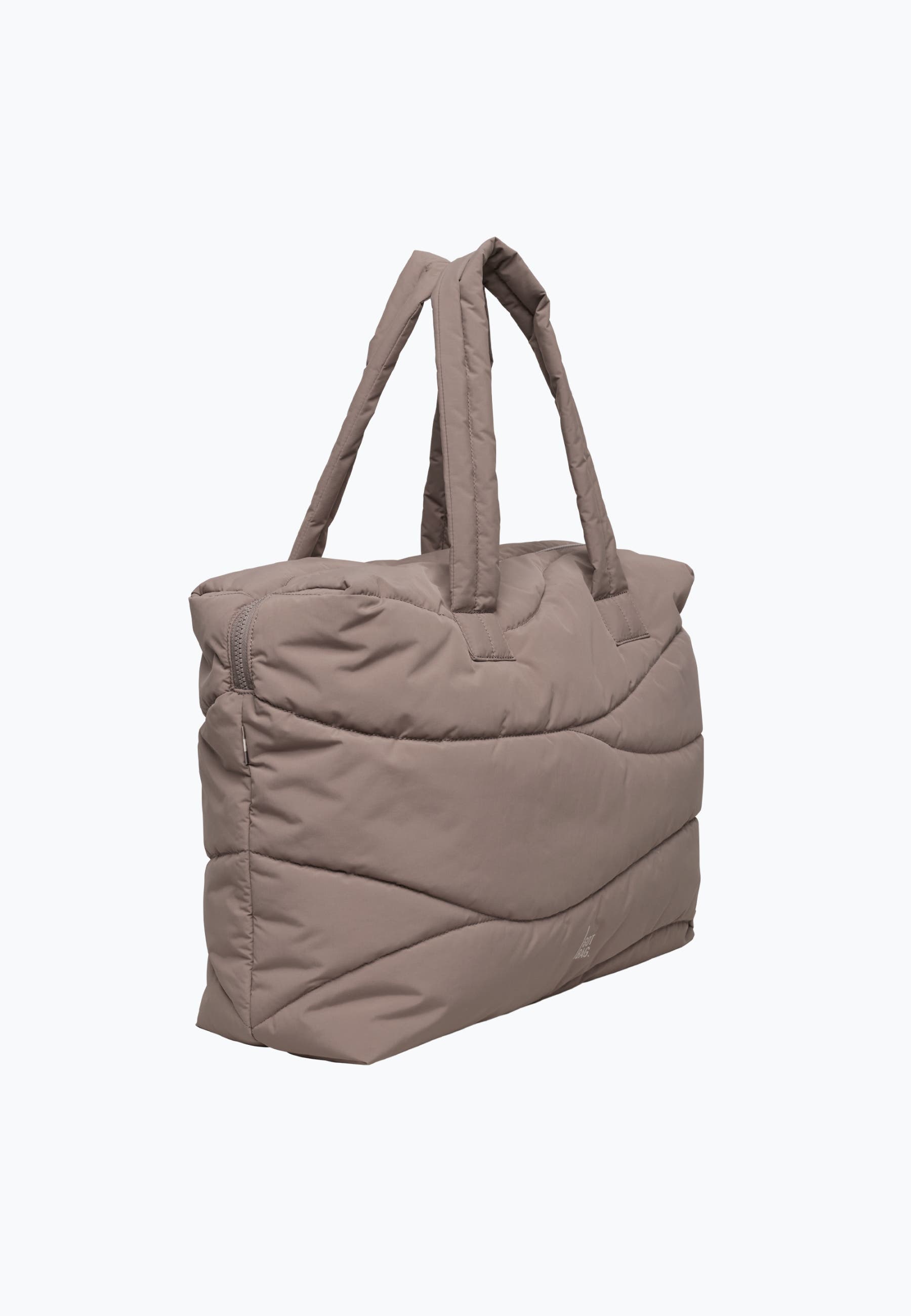 Wavy Puffer Recycled Nylon Everyday Laptop Bag, Alternate, color, oyster
