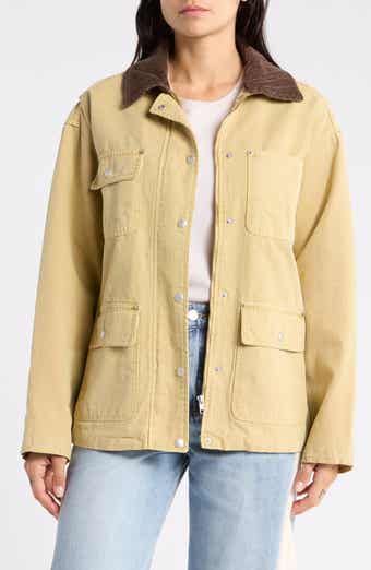 Corduroy Collar Cotton Barn Jacket