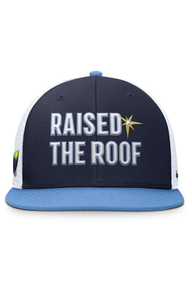 Nike Men's Nike Navy/Light Blue Tampa Bay Rays Pro Performance Trucker Snapback Hat, Alternate, color, Navy