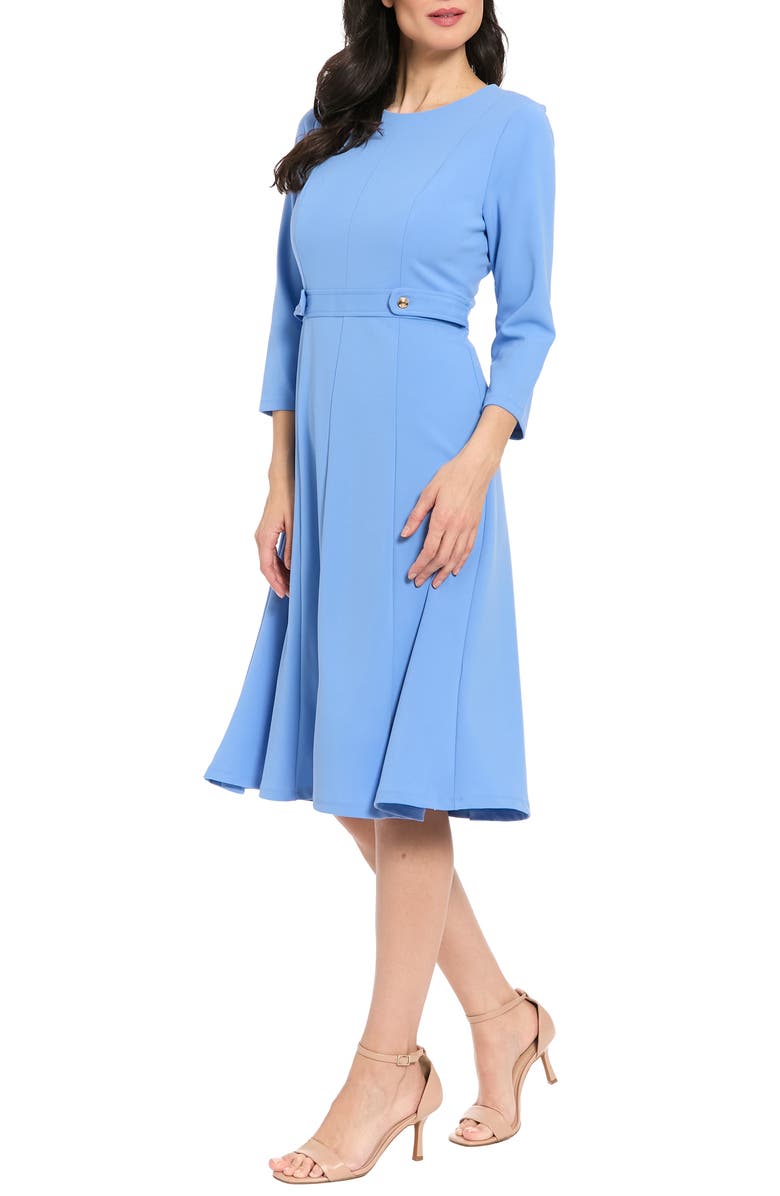 London Times Seamed Midi Dress, Alternate, color, Grnda Blue