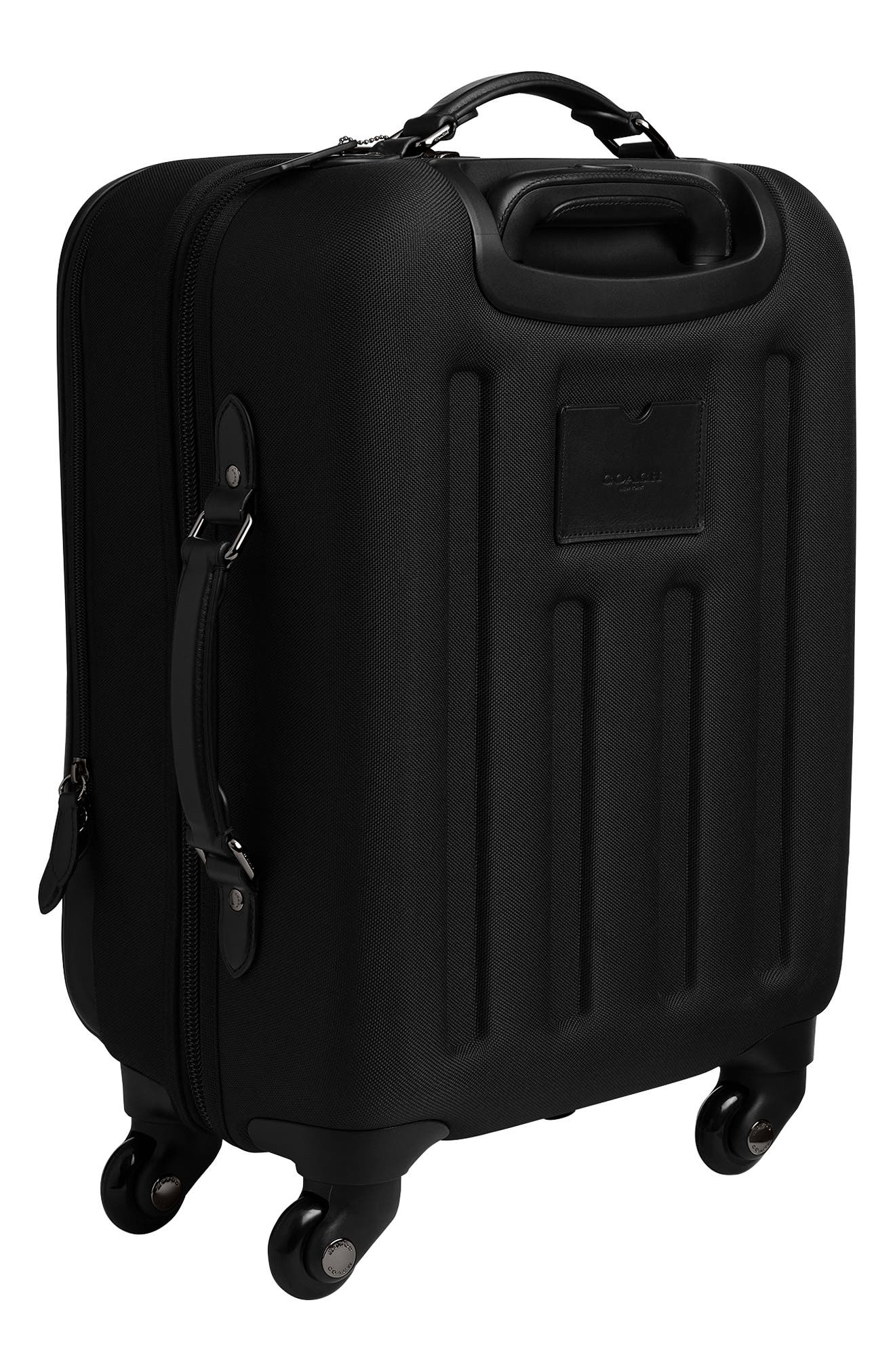 COACH Signature Canvas Wheeled Carry-On, Alternate, color, Charcoal