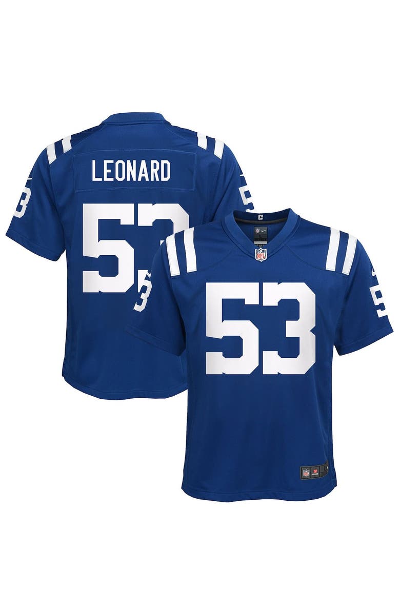 Nike Youth Nike Shaquille Leonard Royal Indianapolis Colts Game Jersey, Alternate, color, 