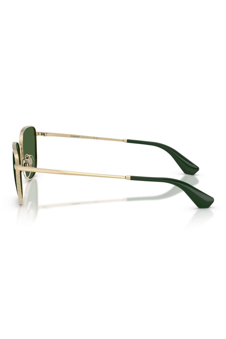 57mm Square Sunglasses, Alternate, color, LIGHT GOLD / DARK GREEN