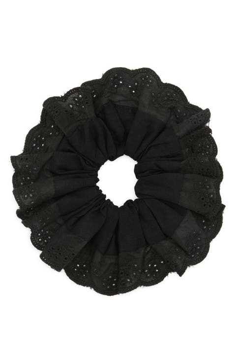 Oversize Eyelet Scrunchie