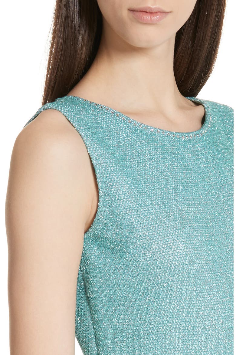 Bailey Knit Sheath Dress, Alternate, color, LAGOON