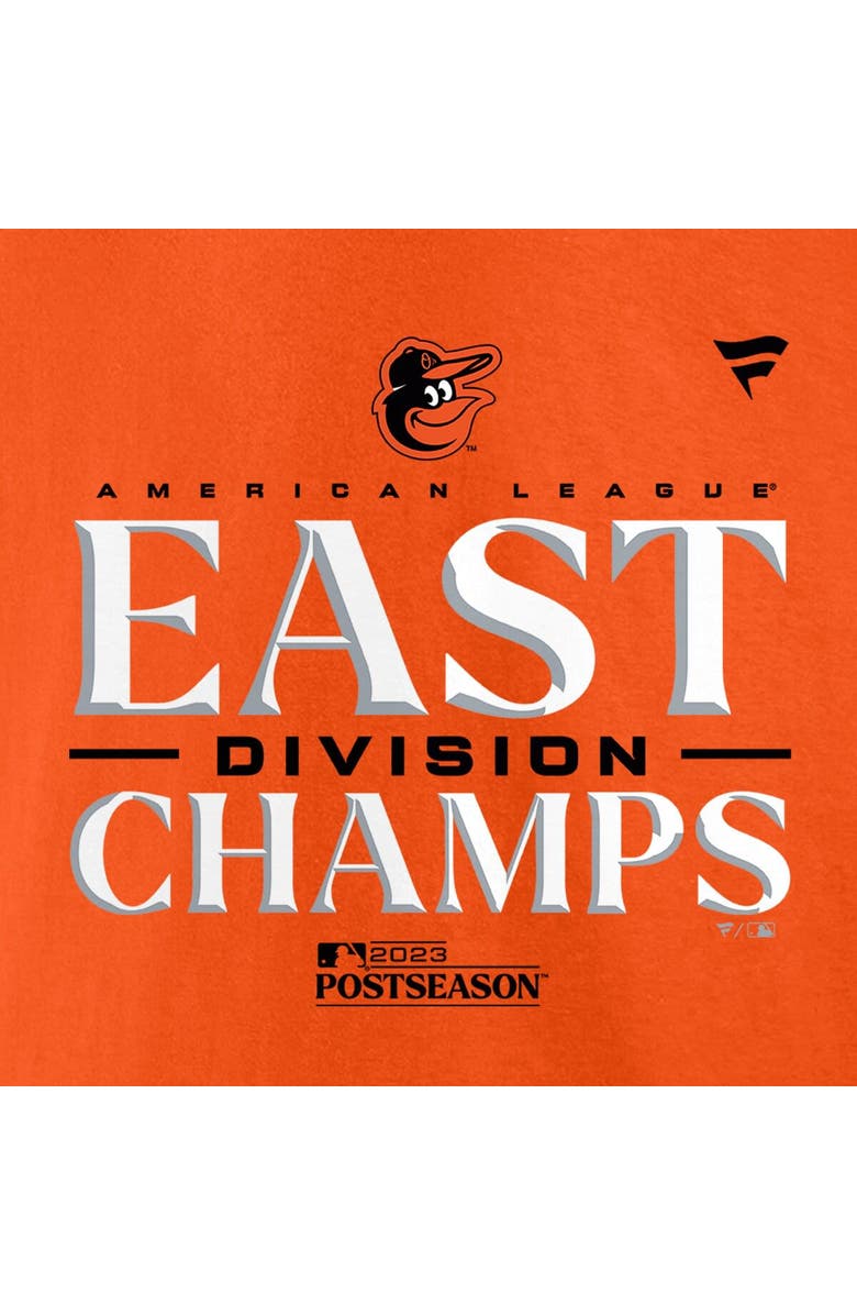 FANATICS Men's  Orange Baltimore Orioles 2023 AL East Division Champions Locker Room T-Shirt, Alternate, color, 