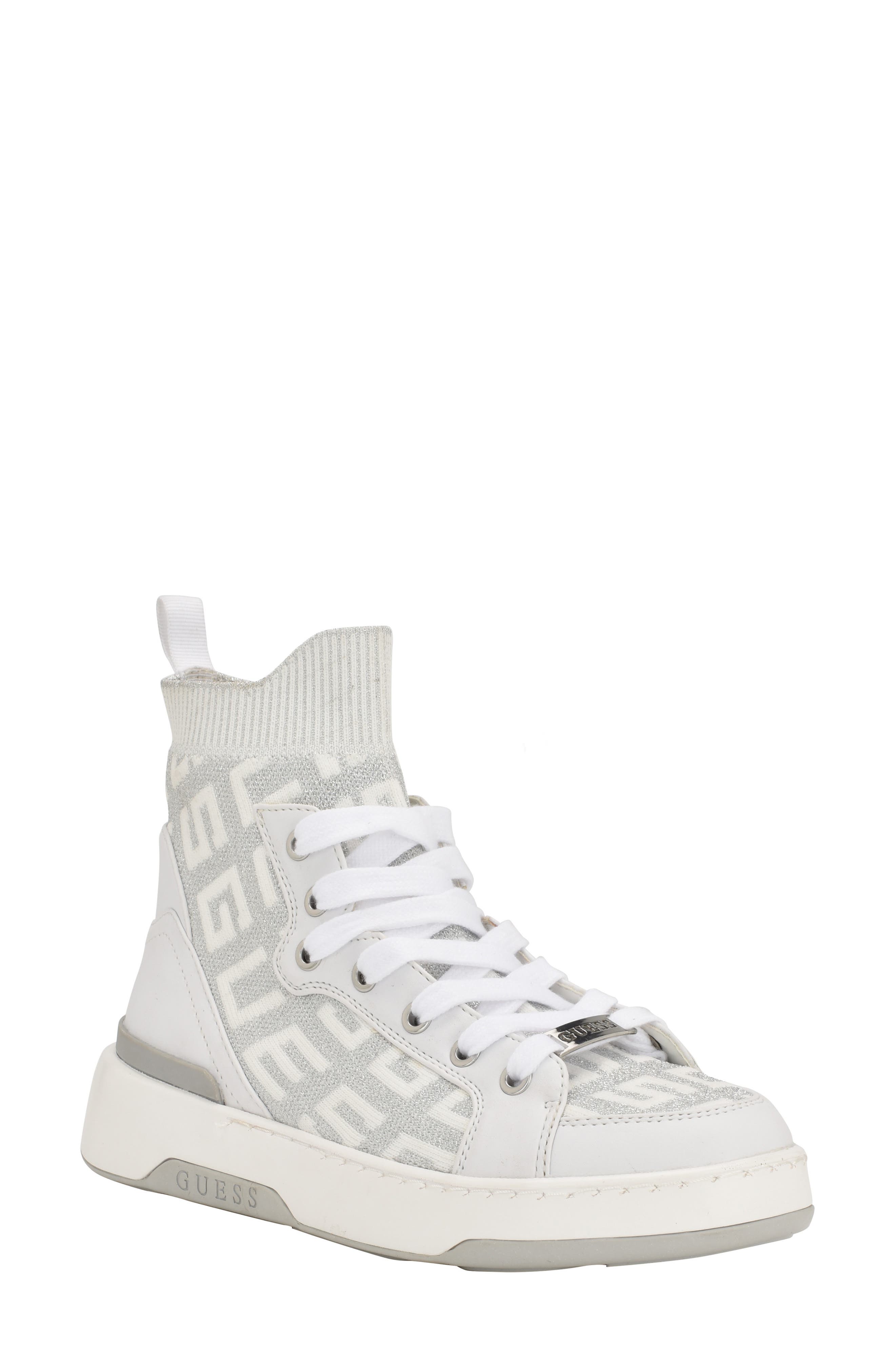 GUESS Mannen High Top Sneaker, Main, color, White