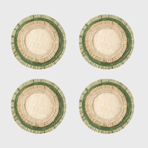 Ruffle edge straw coasters