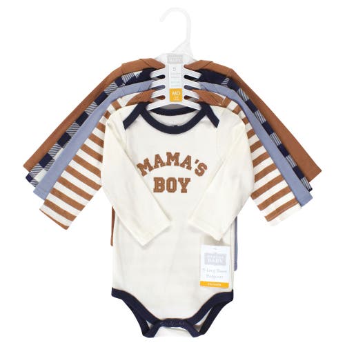 Hudson Baby Five-piece Collection Of Long-sleeve Cotton Bodysuits In Multi