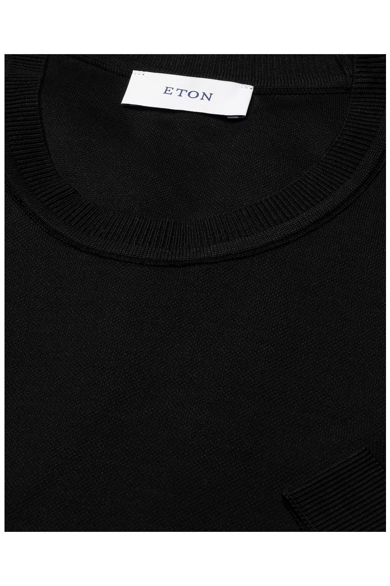 Texture Cotton T-Shirt, Alternate, color, BLACK