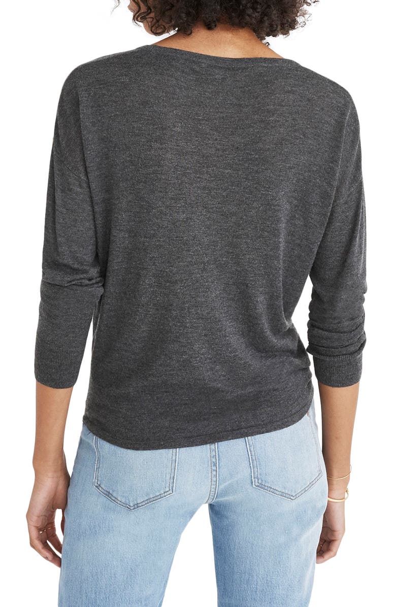 Madewell Modern Tie Front Sweater, Alternate, color, 